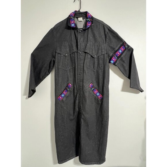 David James Other - Vintage David James Coat Mens XXLarge Denim Duster Southwestern Made USA 90s